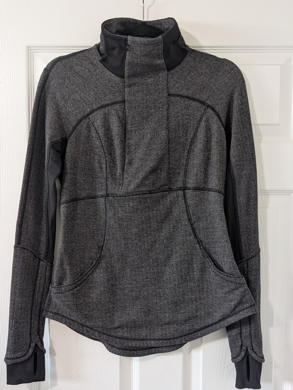 Lululemon Gray Heathered Half-Zip Define Jacket